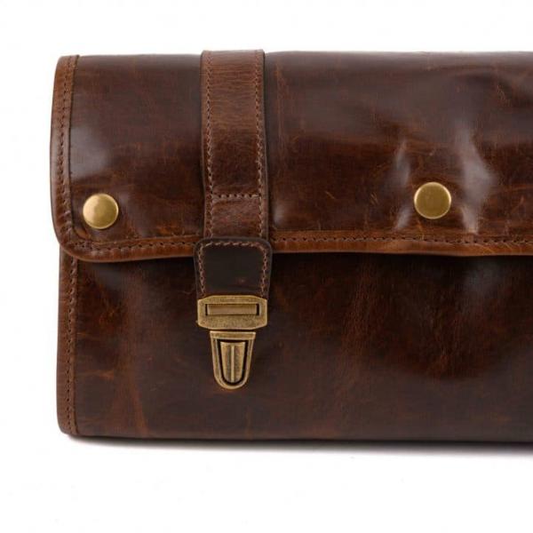 BROMPTON BROWN AUSTIN HANGING DOPP KIT