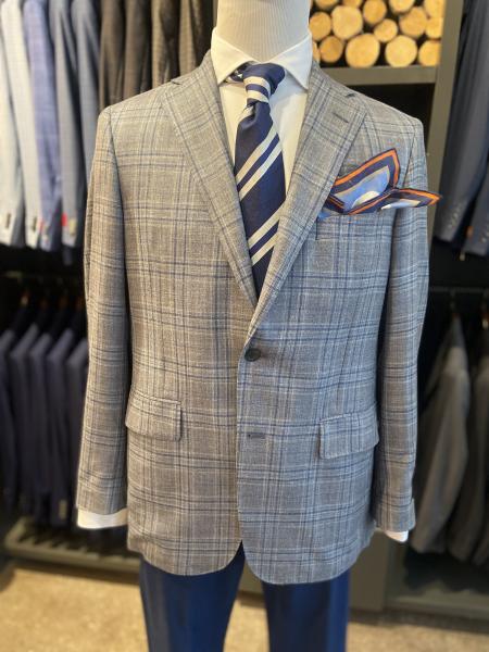 GREY AND BLUE WEIGHTLESS SPORT COAT