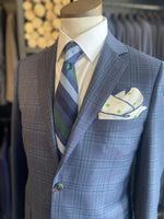 BLUE AND TEAL PLAID SPORT COAT