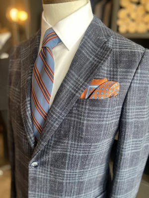 BLUE BLENDS PLAID SPORT COAT