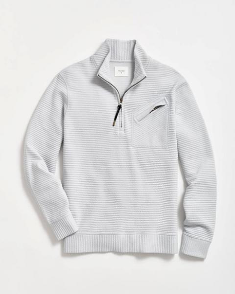 QUILTED HALF ZIP, ICED