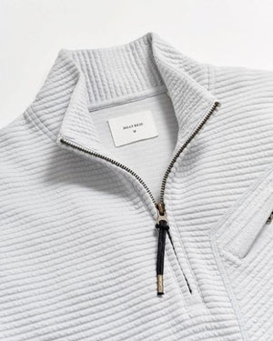 QUILTED HALF ZIP, ICED