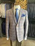 LAVENDER WITH BRONZE AND BLUE PLAID SPORT COAT