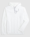 HOPPIN PERFORMANCE DRAWSTRING HOODIE- WHITE