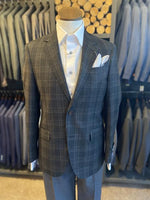 CHARCOAL MOCHA PLAID SPORT COAT