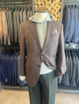 WINE AND EVERGREEN PLAID SPORT COAT