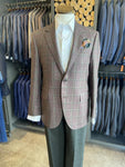 WINE AND EVERGREEN PLAID SPORT COAT