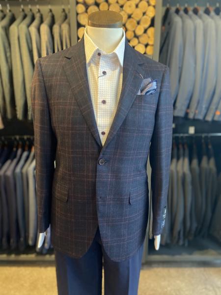 MIDNIGHT AND WINE PLAID SPORT COAT