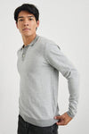 GREENWICH SWEATER IN GREY BROQUADE