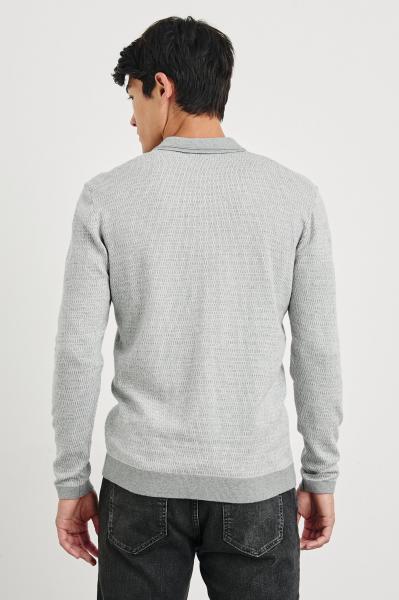 GREENWICH SWEATER IN GREY BROQUADE