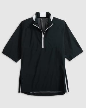 STEALTH PACKABLE SHORT SLEEVE RAIN JACKET, BLACK