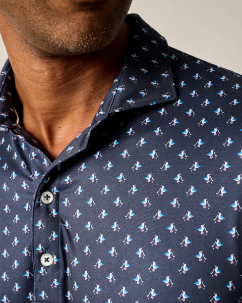 FOR THE BIRDIES POLO, NAVY