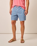 SWIM TRUNK, RED FIN BLUE