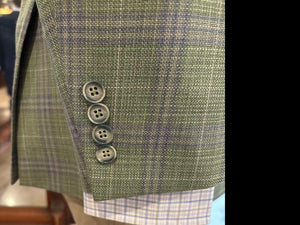 MORNING GREEN AND BLUE PLAID SPORT COAT