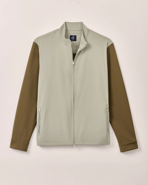 MILANO LIGHTWEIGHT MIXED MEDIA JACKET- KHAKI