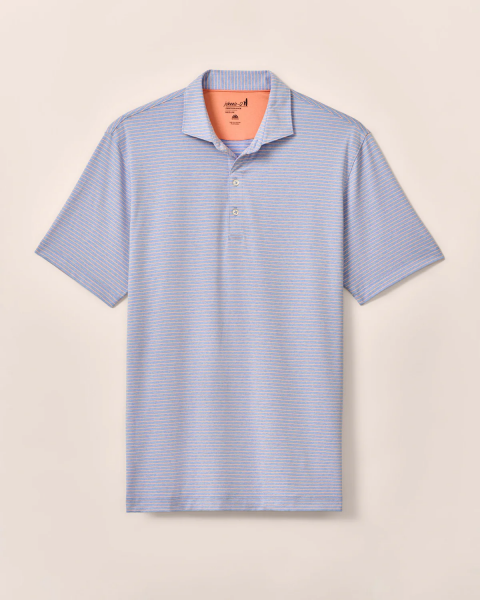 MICHAEL STRIPE JERSEY POLO- SEYCHELLES