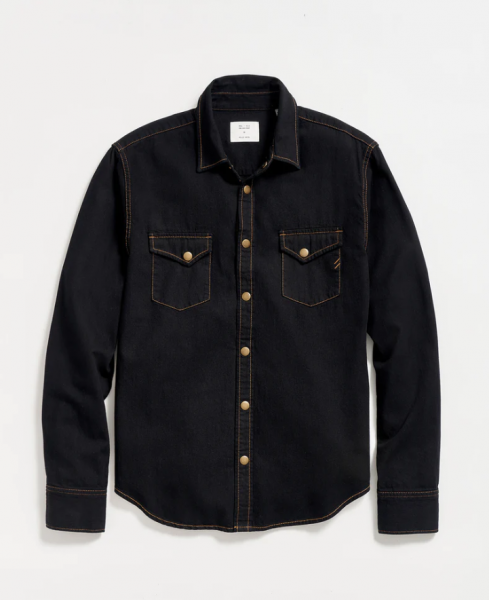 SHOALS DENIM SHIRT - BLACK