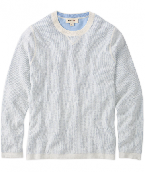 COTTON-CASHMERE REVERSIBLE SWEATER- OFF WHITE