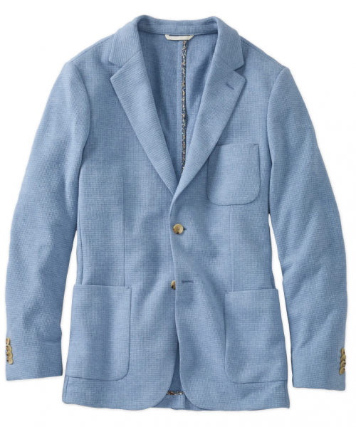 KNITTED BLAZER- LIGHT BLUE