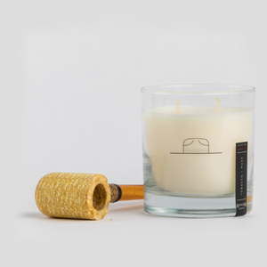 ROCKS GLASS CANDLE - TOBACCO AND MUSK