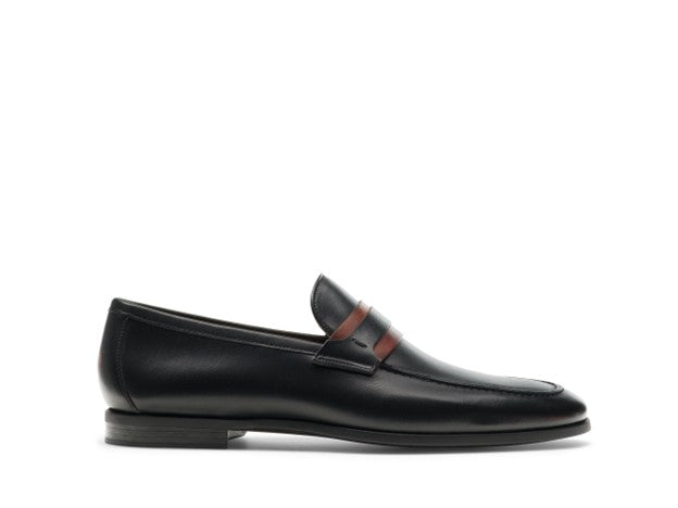 DANIEL LOAFER- BLACK/MIDBROWN