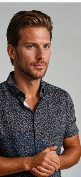 SS KNIT PRINTED WILDFLOWER- BLACK