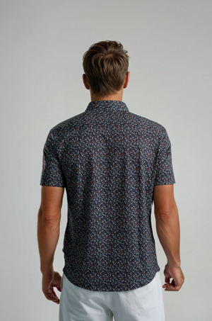 SS KNIT PRINTED WILDFLOWER- BLACK