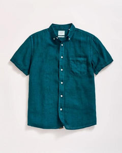SS LINEN TUSCUMBIA BUTTON DOWN- DEEP TEAL