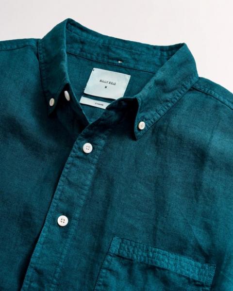 SS LINEN TUSCUMBIA BUTTON DOWN- DEEP TEAL
