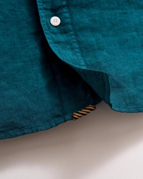 SS LINEN TUSCUMBIA BUTTON DOWN- DEEP TEAL