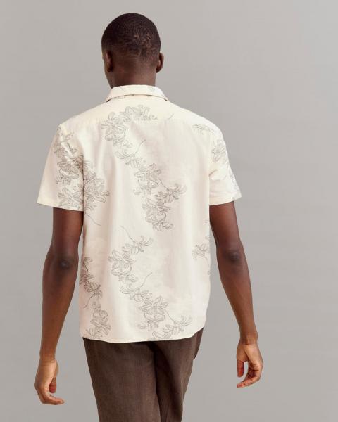 SS WATERCOLOR LILY JACQUARD TREME- HWY GREY