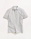 SS SELVEDGE WORK SHIRT- WHITE/CARBON BLUE