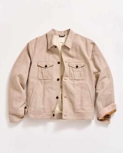 TWEED MEMBERS JACKET- PUMICE
