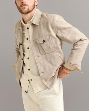 TWEED MEMBERS JACKET- PUMICE