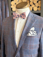 NAVY AND RED PLAID SPORT COAT