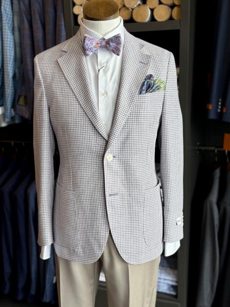 FRENCH VIOLET HOUNDSTOOTH SOFT COAT