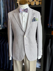 FRENCH VIOLET HOUNDSTOOTH SOFT COAT
