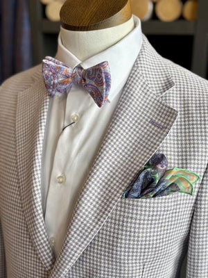 FRENCH VIOLET HOUNDSTOOTH SOFT COAT