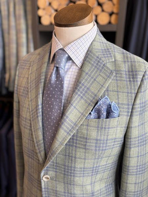 SEA GRASS & BLUE PLAID SPORT COAT