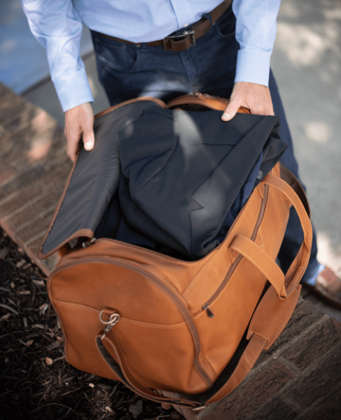 LEATHER DUFFLE BAG