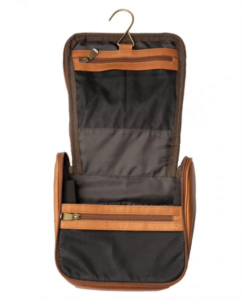 LEATHER HANGING DOPP KIT