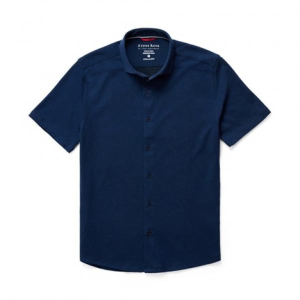SHORT SLEEVE KNIT 2 TONE PIQUE