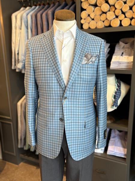 PACIFIC BLUE PLAID SPORT COAT