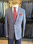NAVY AND RED PLAID SPORT COAT