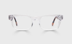 FARE N SQUARE READERS - CLEAR FRONT WITH TIGER TORTOISE TEMPLES