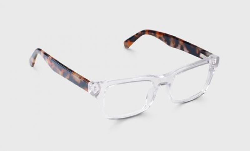 FARE N SQUARE READERS - CLEAR FRONT WITH TIGER TORTOISE TEMPLES