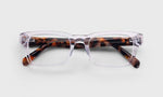 FARE N SQUARE READERS - CLEAR FRONT WITH TIGER TORTOISE TEMPLES