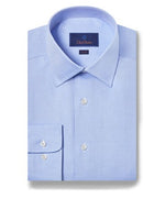 BLUE ROYAL OXFORD DRESS SHIRT- TRIM