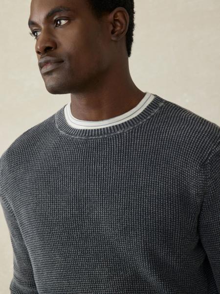 SUNWASHED CREWNECK SWEATER- FADED BLACK
