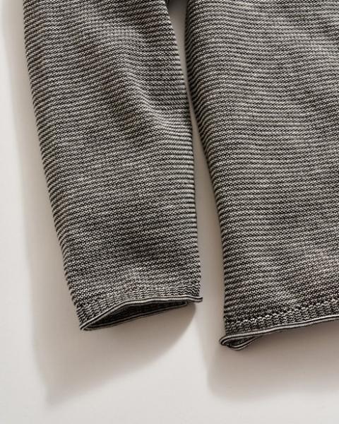 TUCK STRIPE CREW- BLACK